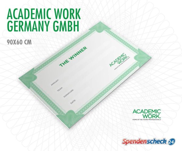 Spendenscheck Vorlage academic work germany GmbH