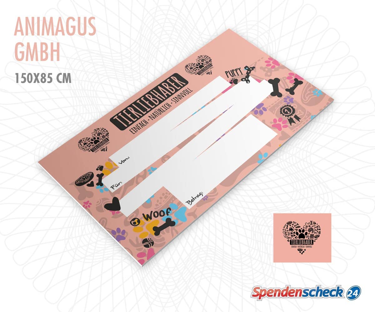 Spendenscheck Vorlage Animagus GmbH Spendenscheck Vorlage Animagus GmbH
