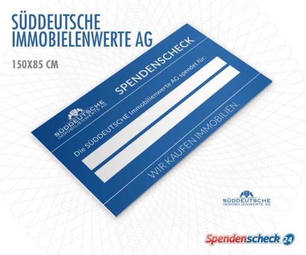 Spendenscheck Vorlage Die Süddeutsche Immobielenwerte Ag