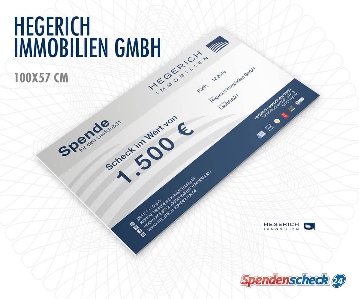 Spendenscheck Vorlage Hegerich Immobilien GmbH Spendenscheck Vorlage Hegerich Immobilien GmbH