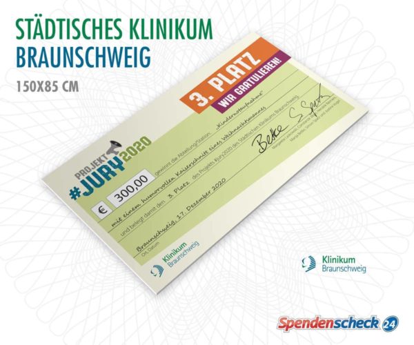 Spendenscheck Vorlage Klinikum Braunschweig