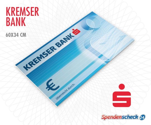 Spendenscheck Vorlage Kremser Bank