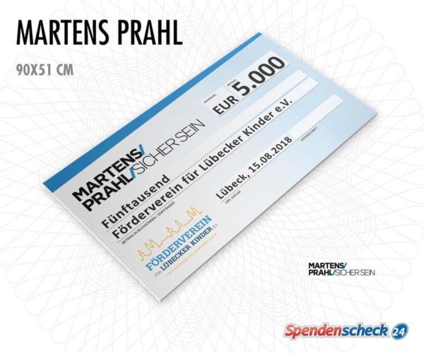 Spendenscheck Vorlage Martens Prahl