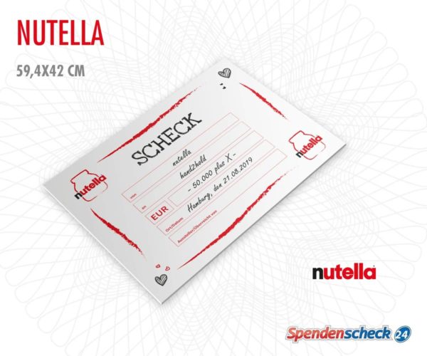Spendenscheck Vorlage Nutella