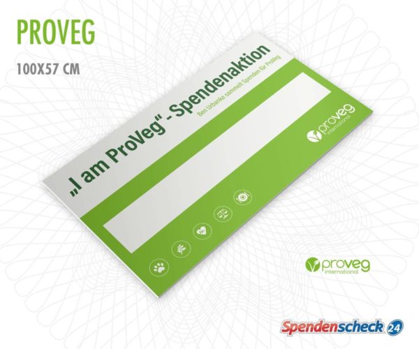 Spendenscheck Vorlage proveg