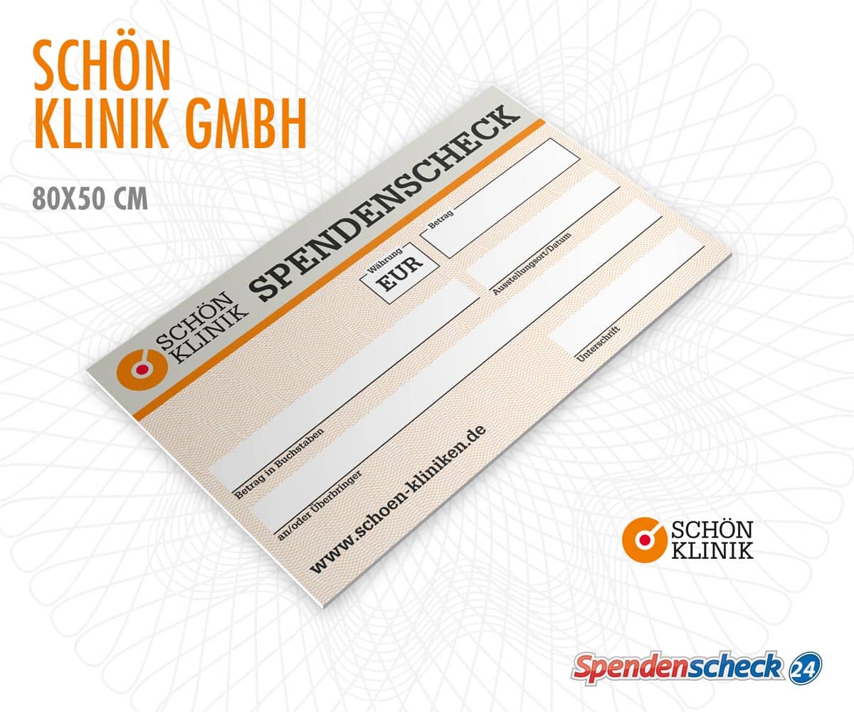 Spendenscheck Vorlage Schön Klinik GmbH Spendenscheck Vorlage Schön Klinik GmbH