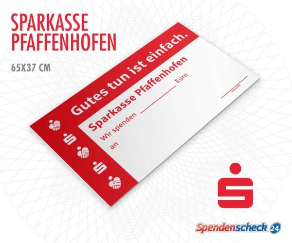 Spendenscheck Vorlage Sparkasse Pfaffenhofen