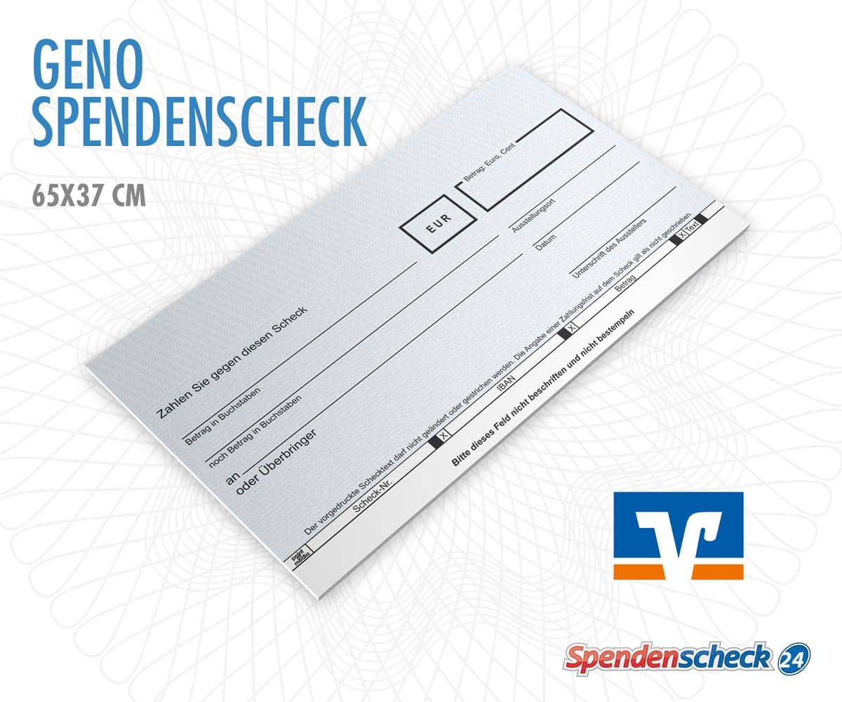 Spendenscheck Vorlage Volksbank Genoscheck Spendenscheck Vorlage Volksbank Genoscheck