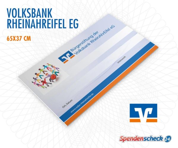Spendenscheck Vorlage Volksbank Rheinahreifel eG