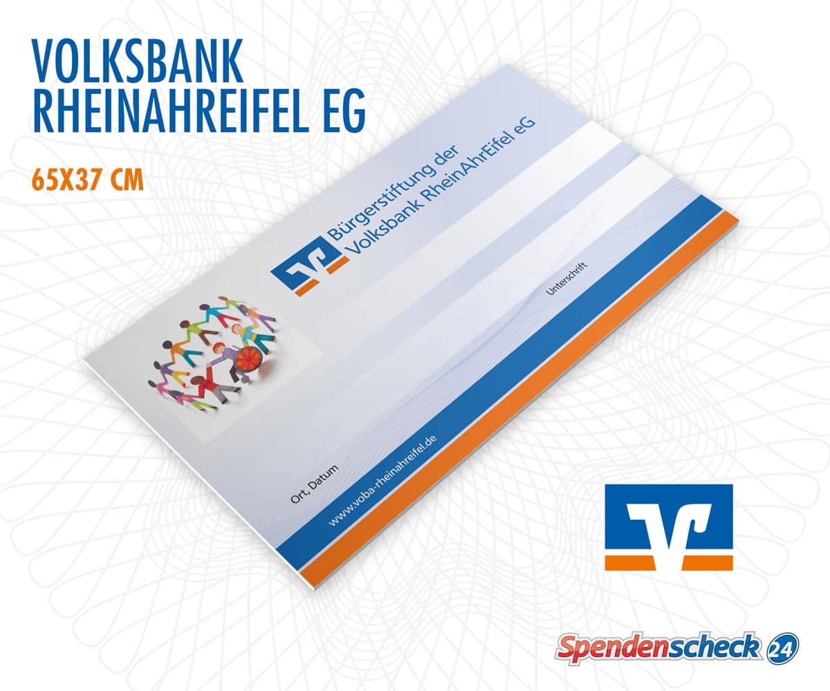 Spendenscheck Vorlage Volksbank Rheinahreifel eG Spendenscheck Vorlage Volksbank Rheinahreifel eG