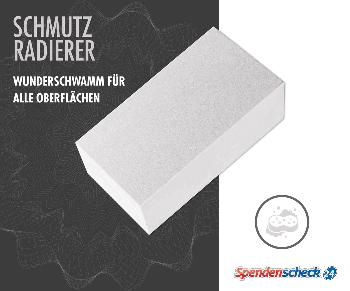 Spendenscheck Schmutzradierer Spendenscheck Schmutzradierer