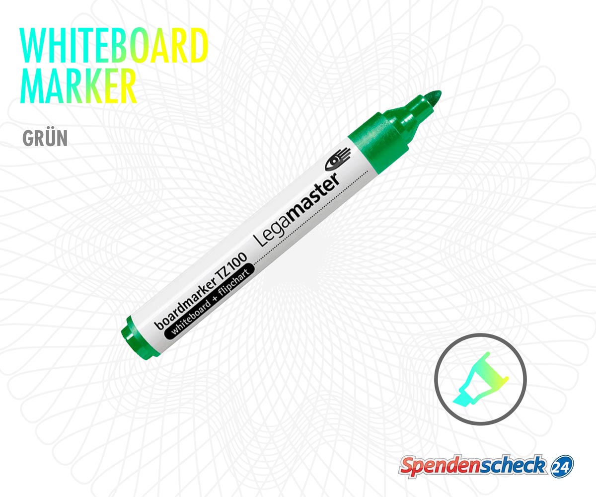Spendenscheck Whiteboard Marker Grün Spendenscheck Whiteboard Marker Grün