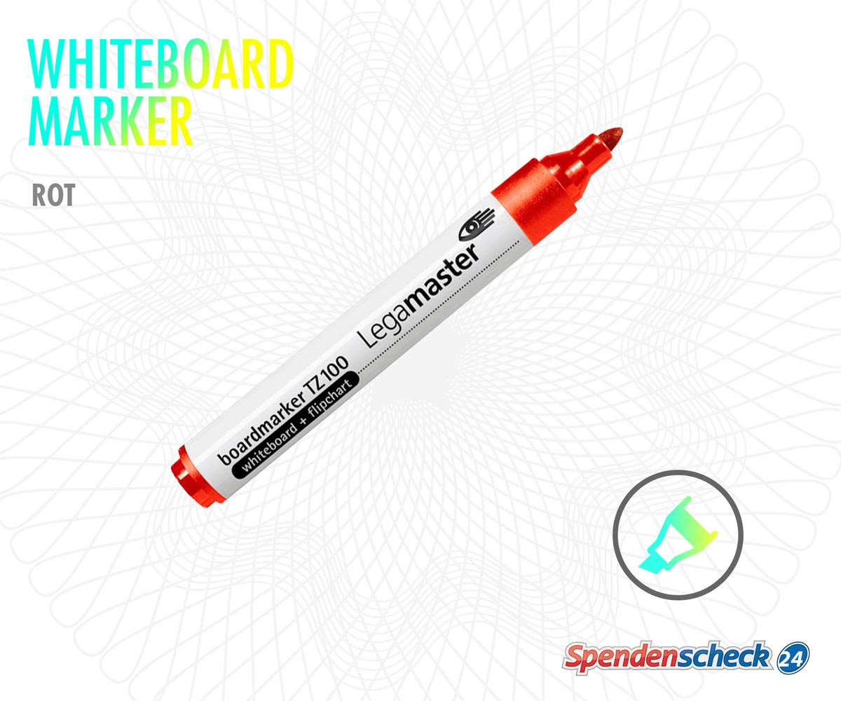 Spendenscheck Whiteboard Marker Rot Spendenscheck Whiteboard Marker Rot