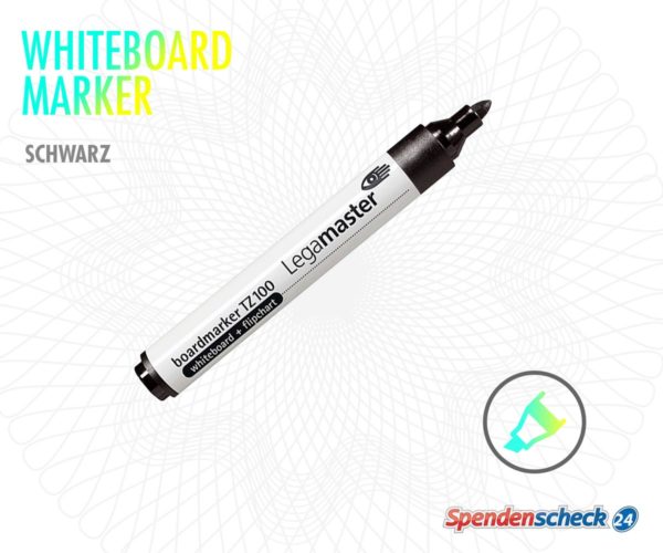 Spendenscheck Whiteboard Marker Schwarz