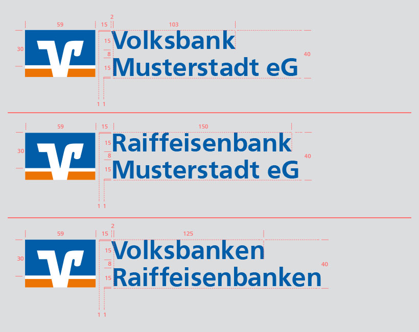 Volksbank Doppelfimierung