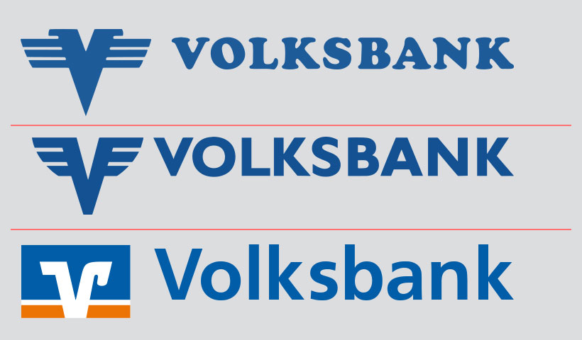 Das Markenzeichen Volksbank in seiner Entwicklung