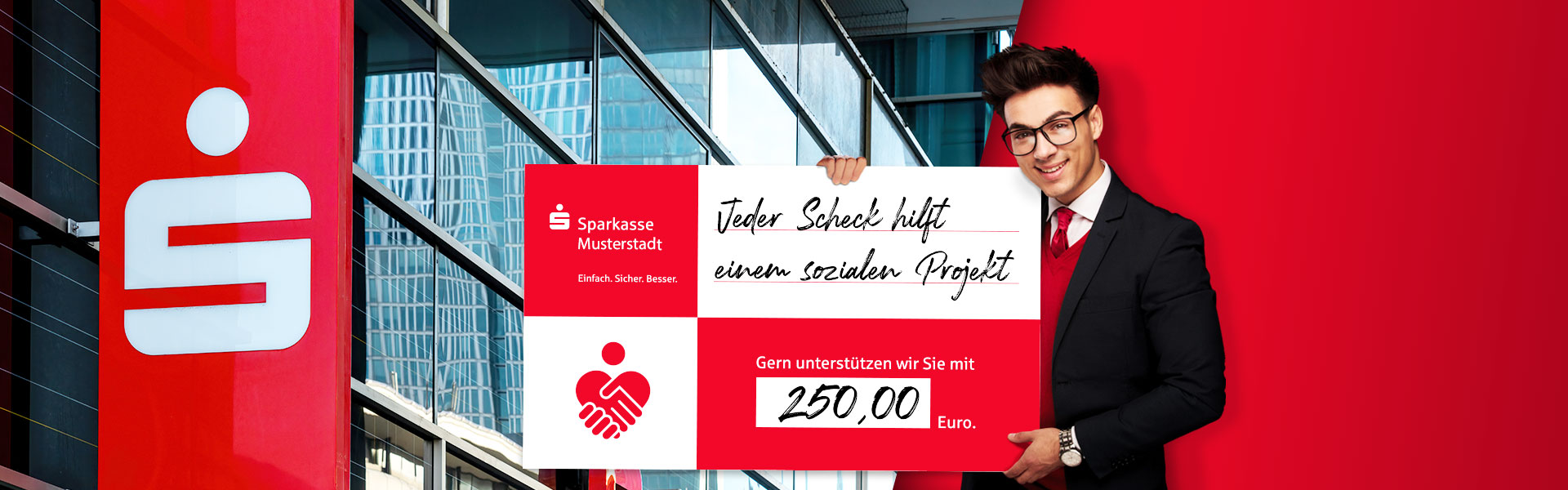 Spendenscheck Sparkasse