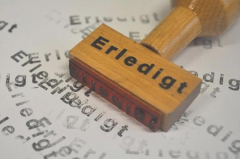 Stempel "Erledigt"