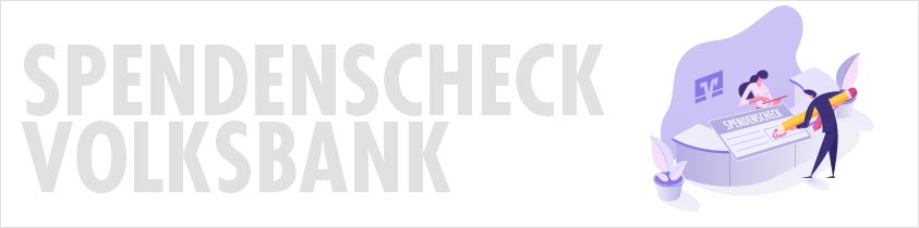 Spendenscheck Volksbank